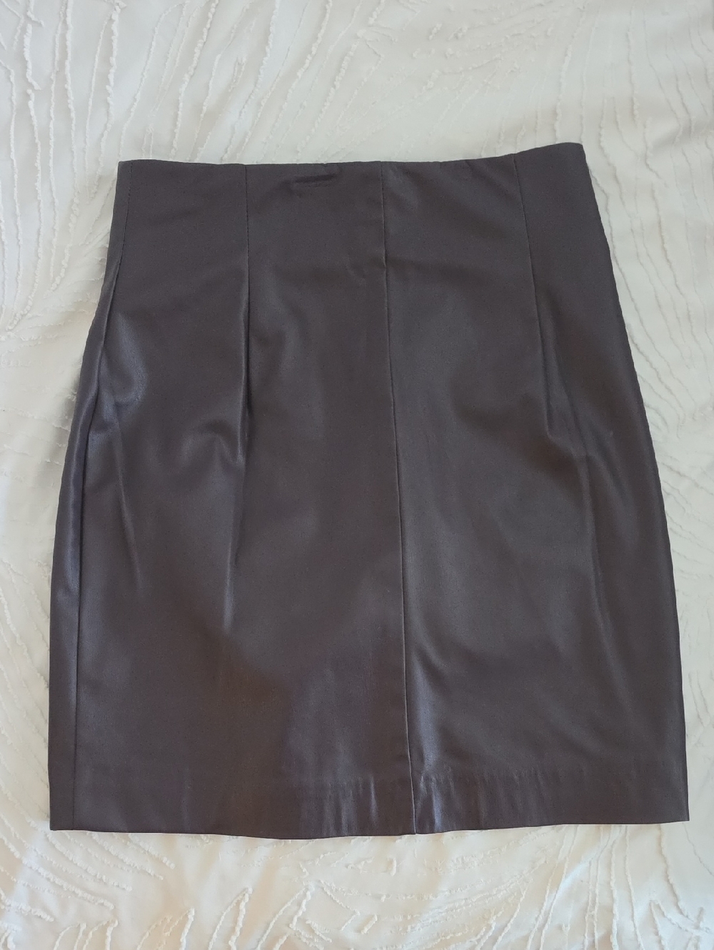 H&M Burgundy Faux Leather Skirt